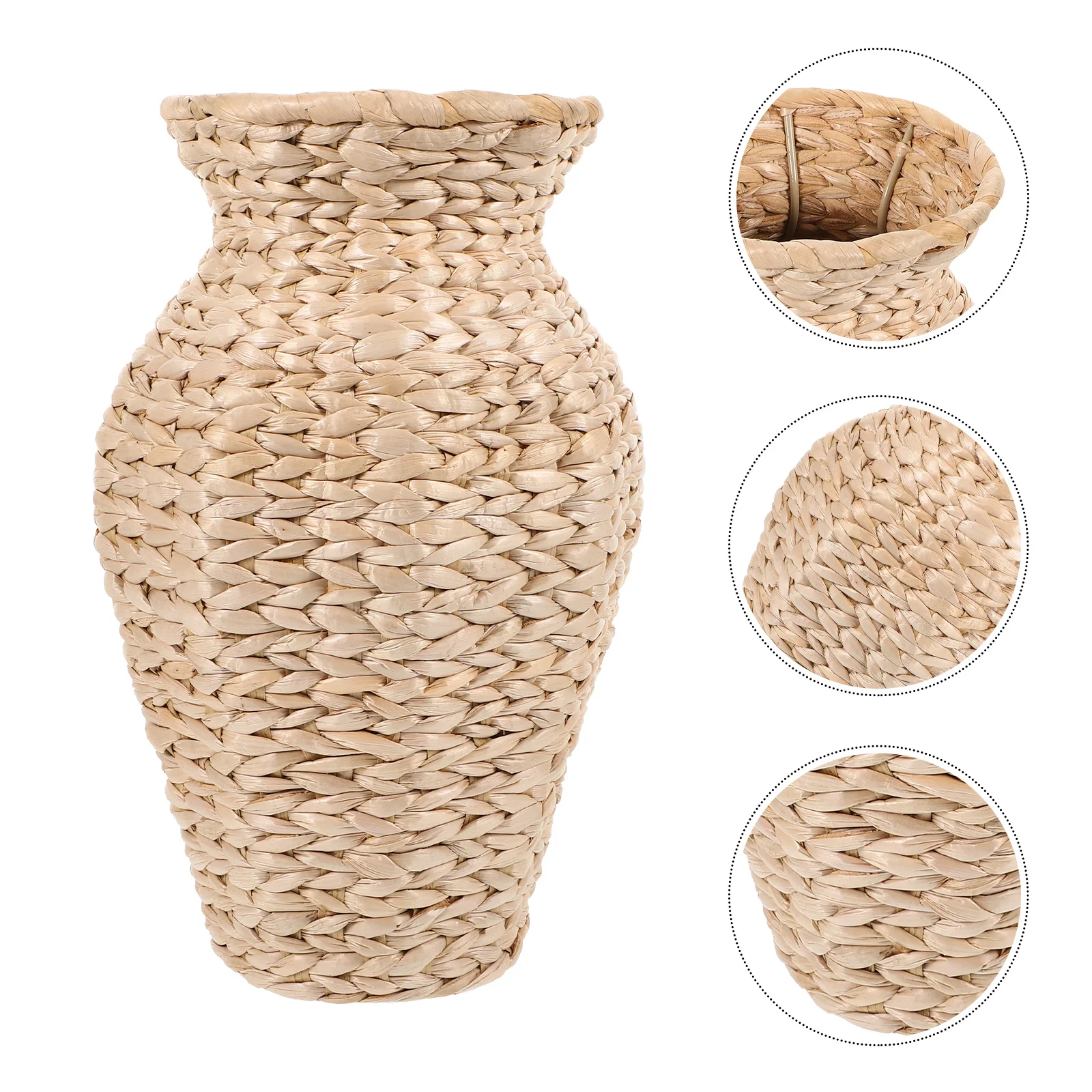 

Natural Woven Vase for Flowers Unique Seagrass Planter Ideal for Dried Flower Vase Decorative Centerpiece Bedroom Office Desktop