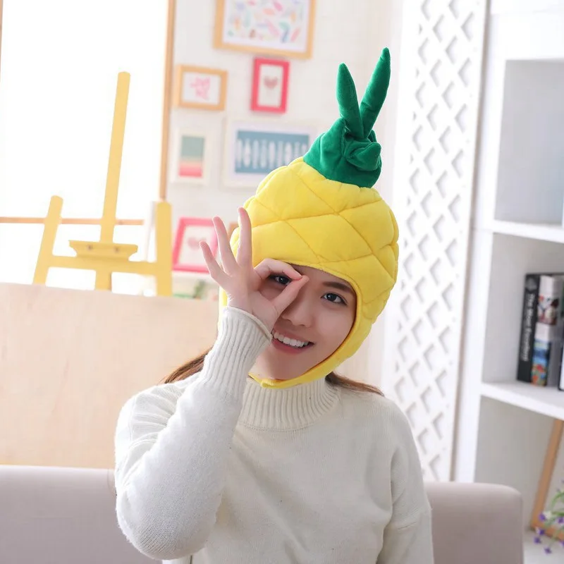 

Pineapple Head Cover Cute Plush Hat Photography Prop Photo Prop Plush Head Cover