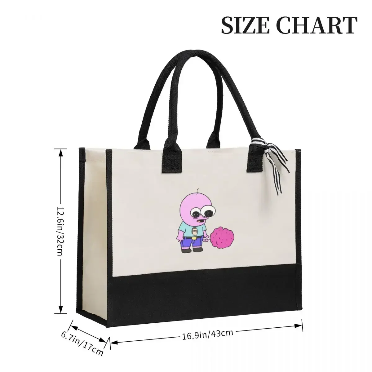 Canvas Gift Shopping Bag Pim Reaches Depression - SMILING FRIEND Canvas Large Capacity Bag Customizable Quality Gifts