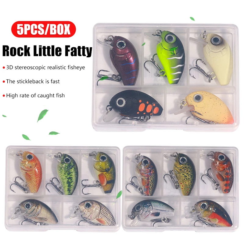 Crankbait mini para trucha y perca – Micro señuelo con triple anzuelo - imagen 4