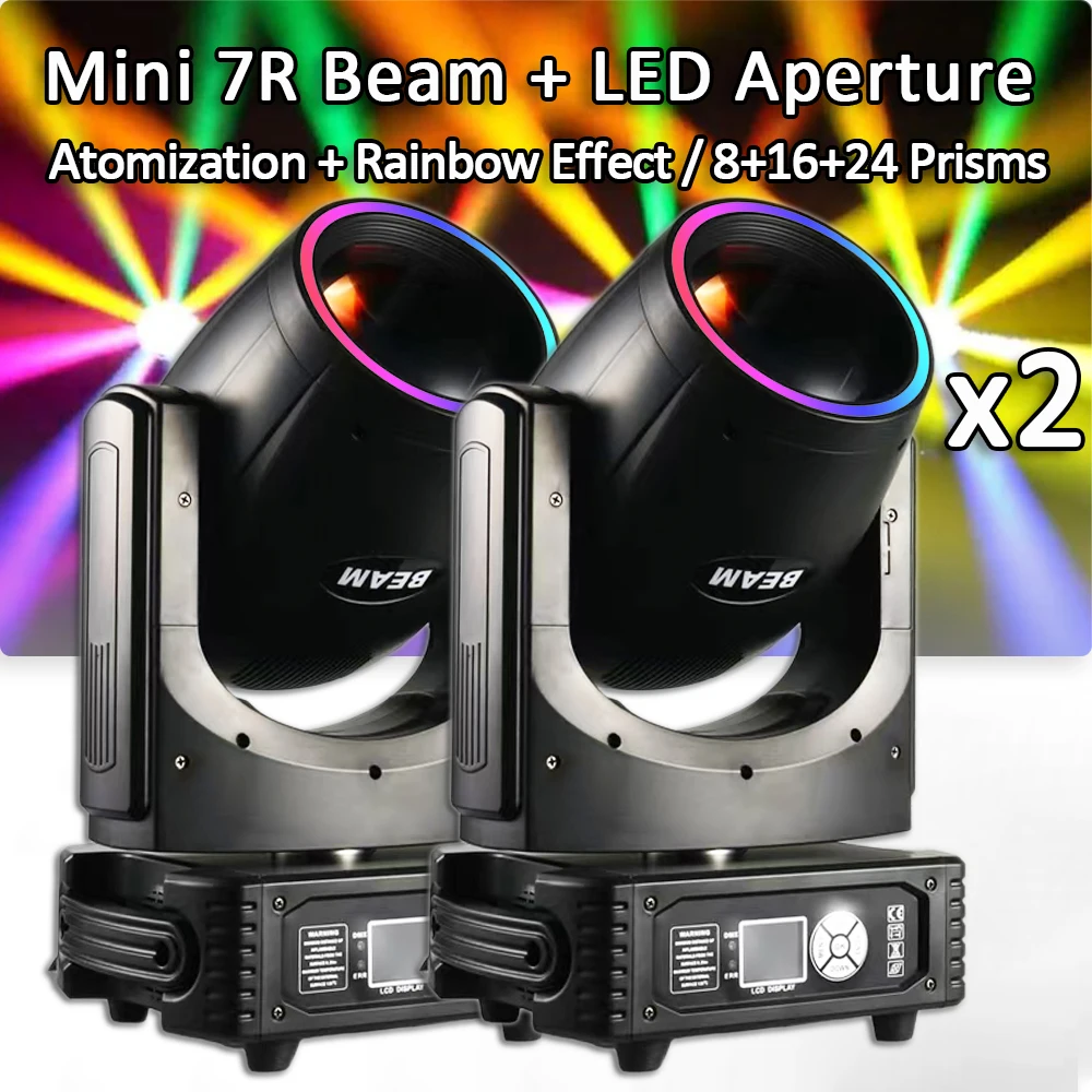 2Pcs/Lot 12R 230W Beam Moving Head Light Zoom Stage Lighting Gobo Spot DMX512 Control DJ Disco Club Theaters Banquet