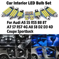 LED Interior Map Dome Trunk Light Kit Canbus For Audi A5 S5 RS5 B8 8T A7 S7 RS7 4G A8 S8 D2 D3 4D Coupe Sportback Car Door Bulbs