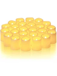 Flickering LED Ivory Electronic Candle, Flameless Tealight Candle, Battery Operated LED Tealight Candle, Ideal for Weddings, Tab