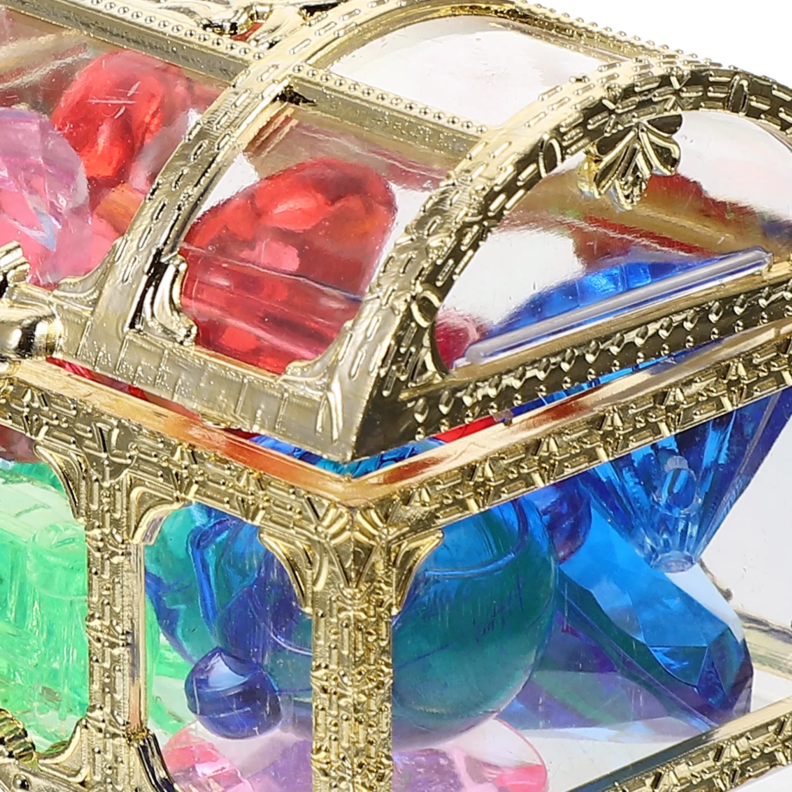2Sets Acrylic Gems for Colorful Fake Diamonds Treasure Chest Set Safe Smooth Edges Long-Lasting Fade-Resistant Classroom