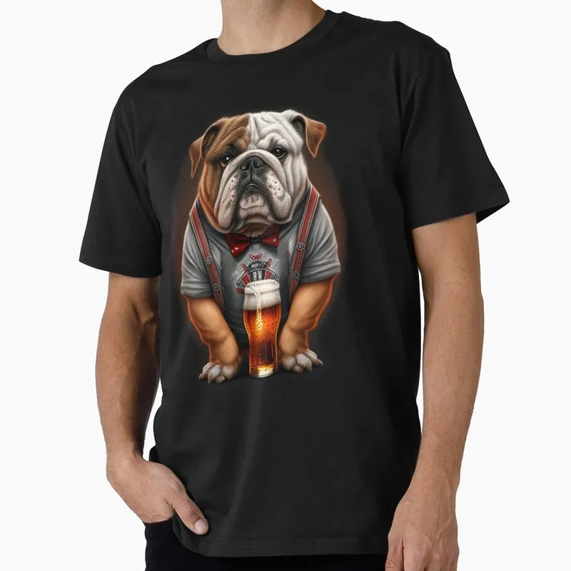 Bully takes his break Bulldog Print Graphic T-shirt Unisex Cotton Short Sleeve Tee Funny Gift for Dog Lovers & Pet Owner