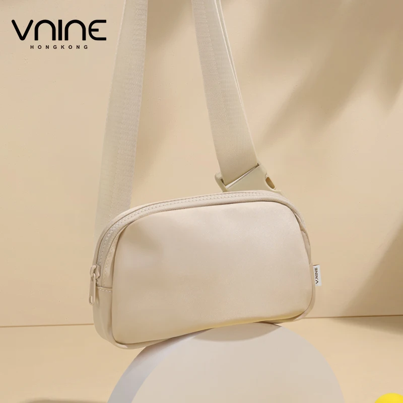 V.NINE Woman Bum Bag Women Waist Purse Fanny Pack Crossbody Shoulder Belt Bag Ladies Chest Cross Bags Fashion New Solid Color