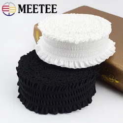 5/10Meters 50mm Ruffled Elastic Bands Pleated Lace Trim Stretch Ribbon Rubber Band Shoulder Tapes DIY Dress Sewing Accessories