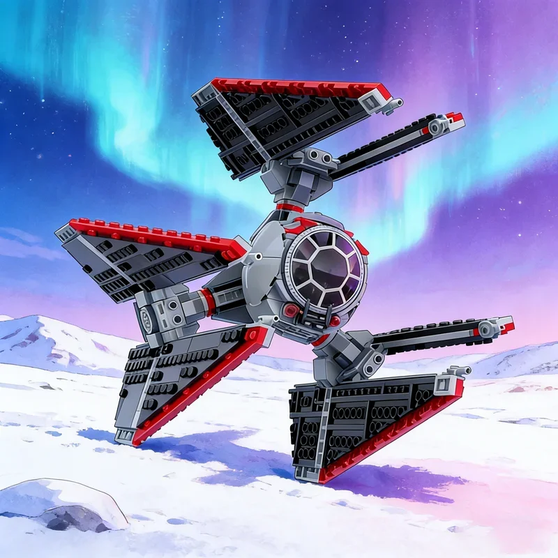 677pcs MOC Tie Defender Version Star Battle Model Building Blocks Architecture Festival Gifts Idea Toy Education Brick