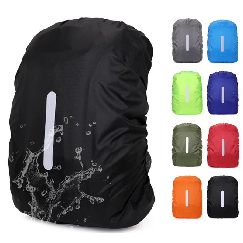 

40-50L Cycling Backpack Rain Cover Waterproof Bag Cover Reflective Strip for Women Men Travel Hiking Climbing Accessories