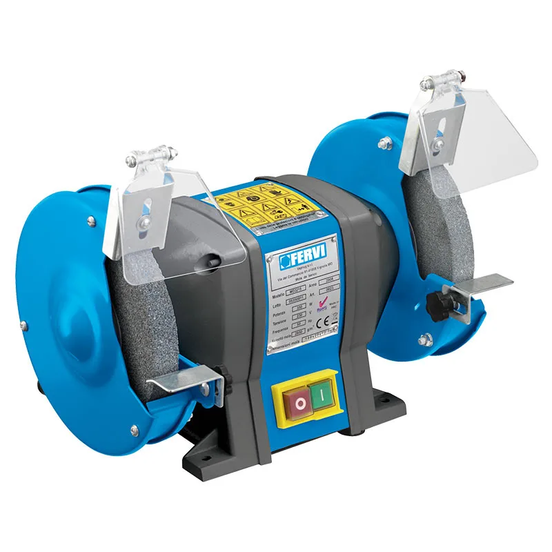 

Fervi Professional Electric Bench Grinder 200mm Dual Wheel with Safety Shield for Metal Sharpening
