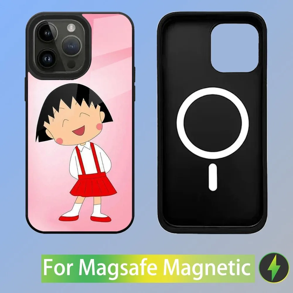 Anime Catoon C-Chibi M-Maruko Phone Case For iPhone 15,14,13,12,11,Plus,Pro,Max Mini Magsafe Magnetic Wireless Charging