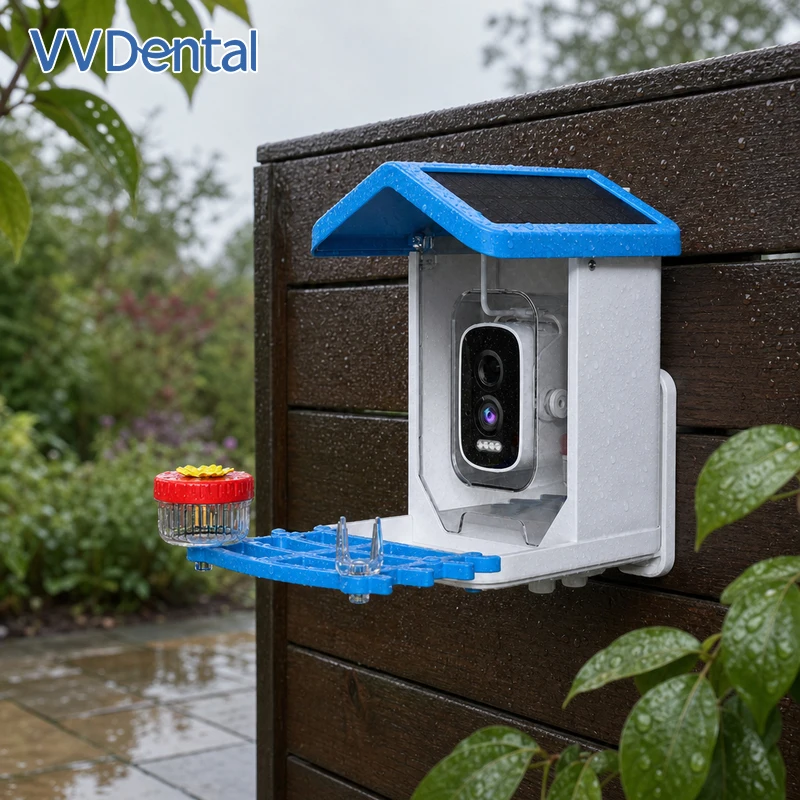 WiFi Smart Bird Feeder with AI Camera 2.4K Screen Solar Low Power Night Vision IP65 Waterproof and WIFI Connected Feeder