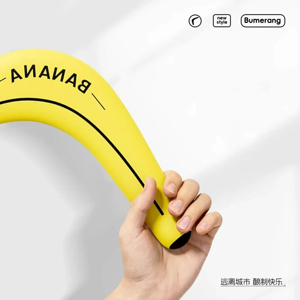 Soft and Elastic Sports Throwback Banana V Shaped Boomerang Flying Disc Throw Interactive Toys for Kids Adults image 6