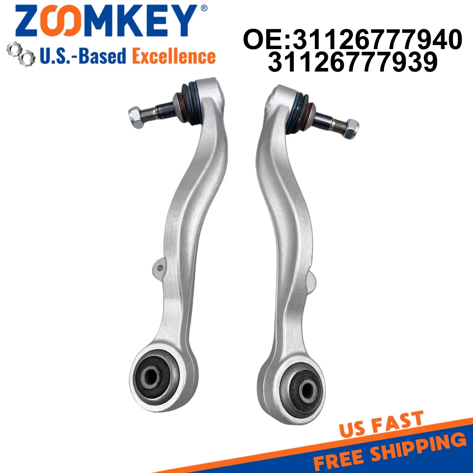ZOOMKEY Lower Rearward Control Arm Fit For BMW 645Ci 650i 745i 745Li 750i 750Li 760i 760L #4  31126777939