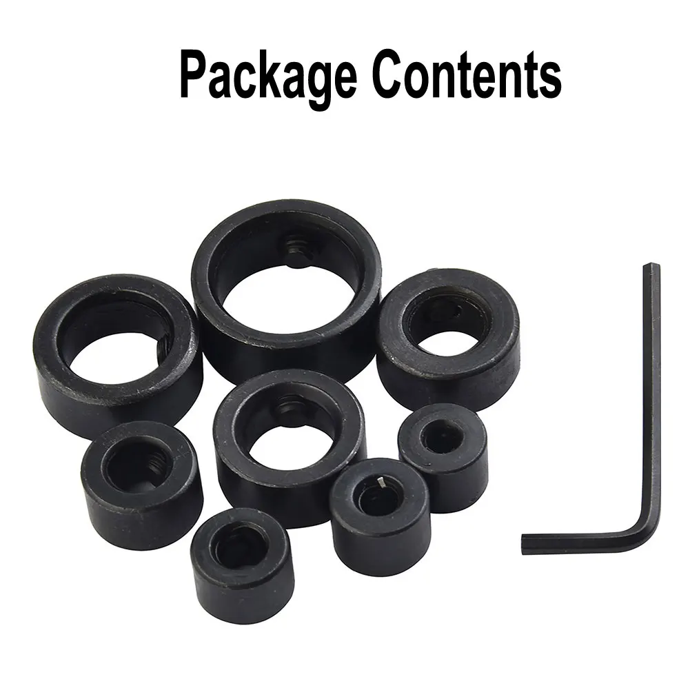 

For Standard And Brad-Point Bits Drill Bit Depth Stop Collar Woodworking Drilling Adjustable Depth Power Tool Screw Type