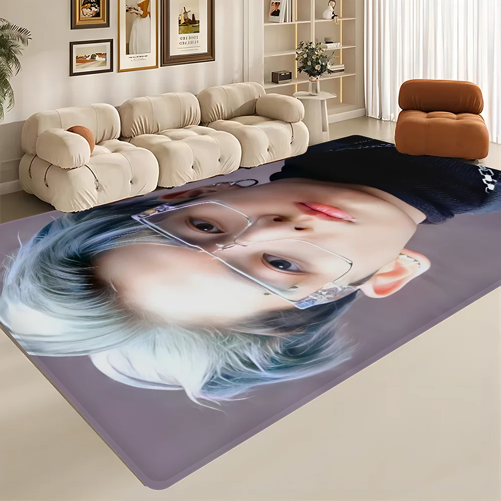 J_JungkookS Singer Floor Mat Non-Slip Laundry Room Mat Laundry Decor Balcony Child Living Room Bedside Mats