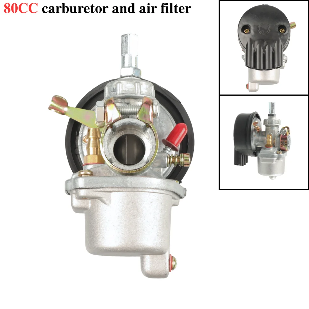 19mm Carburetor Carb with Air Filter for 2 Stroke 50cc 60cc 80cc Engine Motorized Bicycle Push Bike Dirt Bike ATV Quad