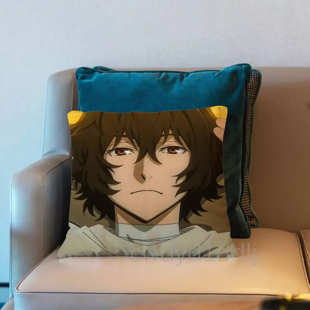 B-Bungo Stray D-Dogs Dazai Pillow Case Cover Square Sofa With For Pattern Comfortable Cushion suitable Of Room