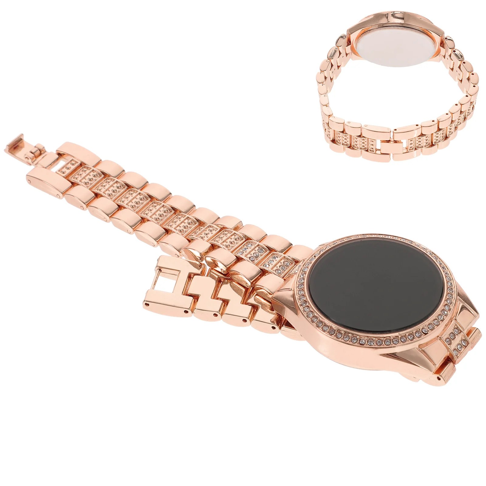 

Rhinestone Embellished Watches Women LED Quartz Wristwatch Shiny Bracelet Timepiece Elegant Lady Accessories Gift Idea