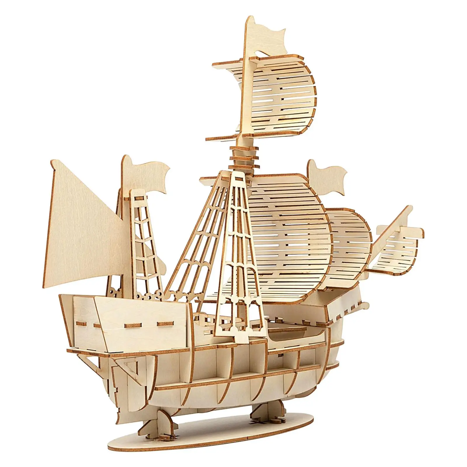 

Sailboat Model DIY Assembly 3D Wooden Puzzle for Friends Kids Birthday Gifts