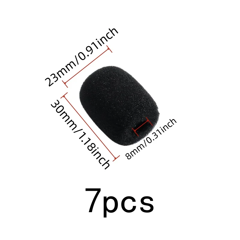 Dust Protection Cover Foam Mic Windshields, 7 pcs, Conference Recording, Soft Flexible Foam Fit for Conference Recording