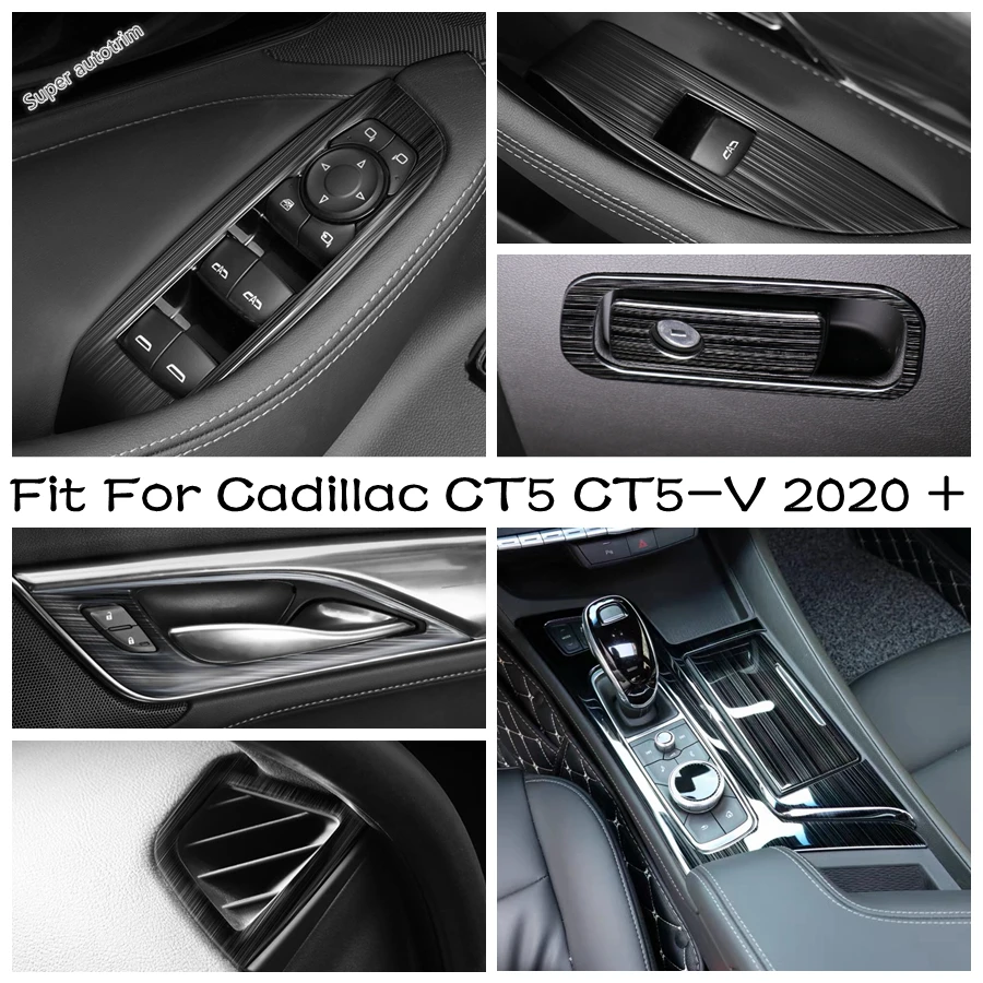 Air Vent / Transmission / Glove Box / Window Glass Lift / Doorknob Handle Bowl  Cover Trim For Cadillac CT5 CT5-V 2020 2021 2022