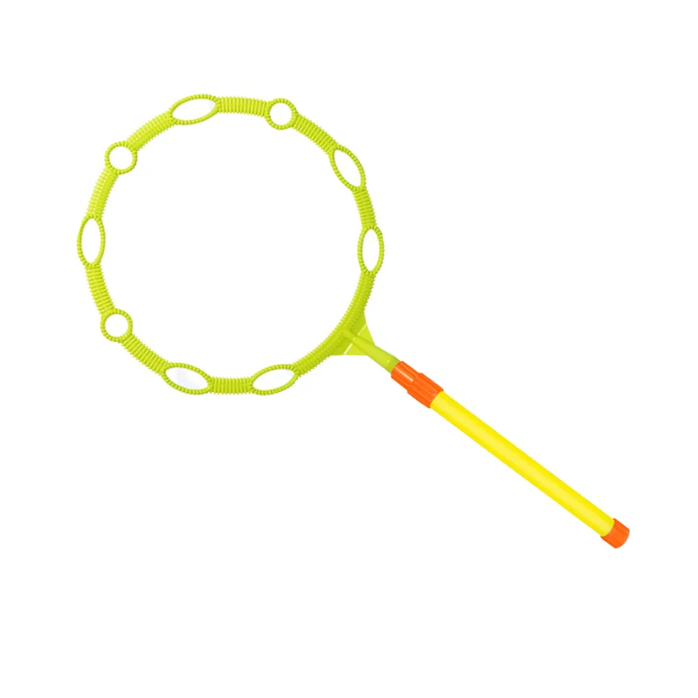 حلقة فقاعية مع مقبض طويل قابل للفصل، تصميم ثقوب جانبية لأداة نفخ الفقاعات الصغيرة الكبيرة للأطفال في الهواء الطلق