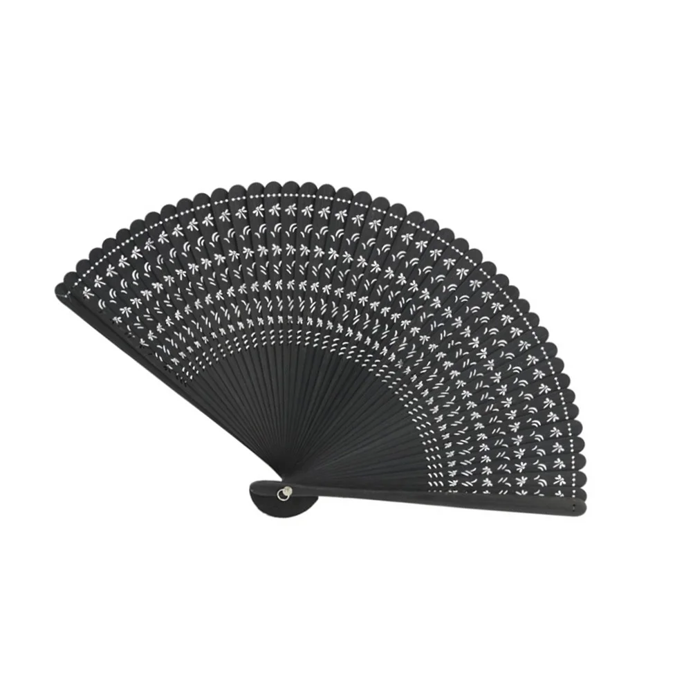 

Chinese Style Bamboo Folding Fan Handmade Black Dragonfly Elegant Hand Fan for Women Performance Stage Dance Hand Fans for Women