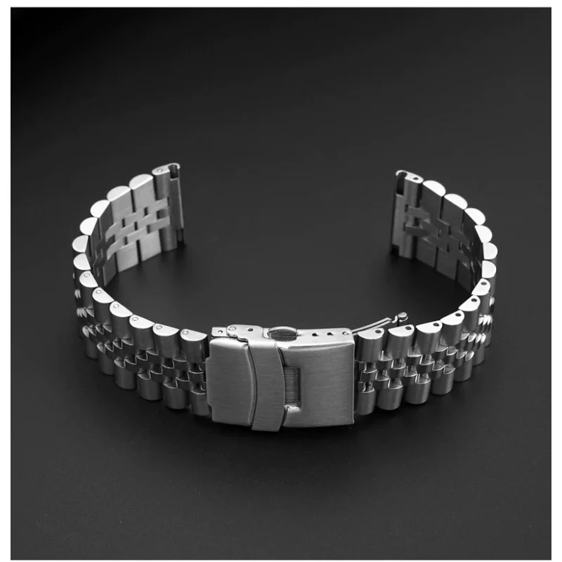 18 19 متر 20 مللي متر 22 مللي متر الإفراج السريع الرجال استبدال حزام الساعات ل Seiko NO 5 Skx007 Skx009 تيسو الصلبة المعادن الفولاذ المقاوم للصدأ حزام ساعة اليد