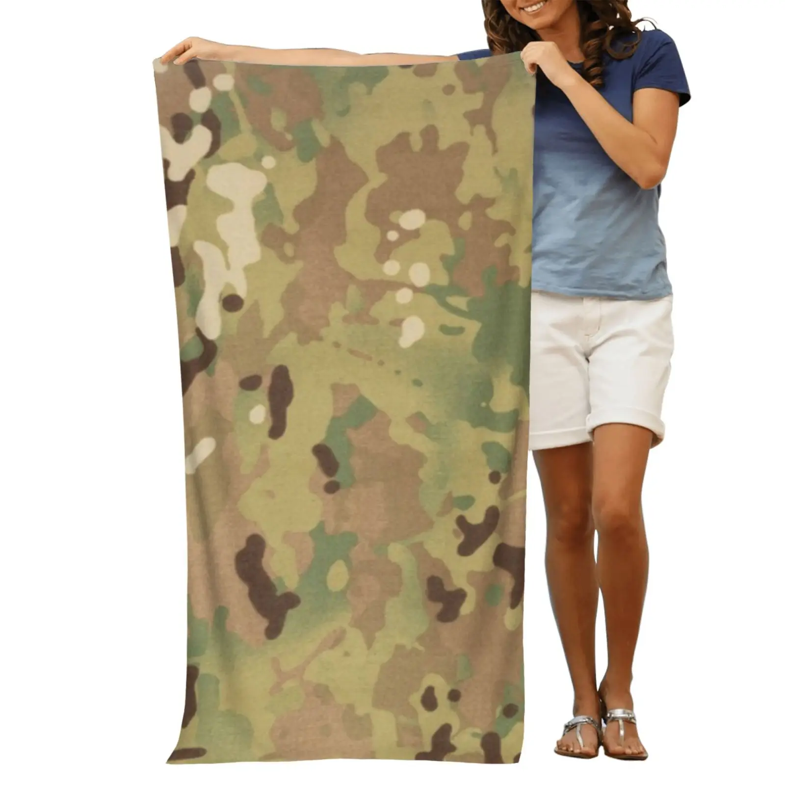 Multicam Camouflage Soft Comfortable Bath Shower Quick Dry Towel Camouflage Multicam Army Soldier