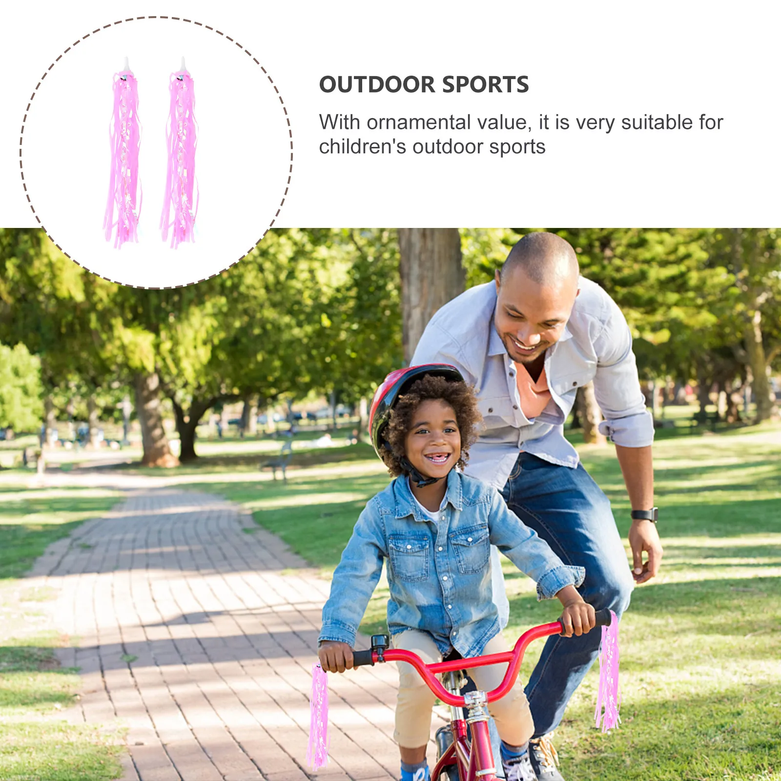 

Пара розовых блестящих лент-кисточек для руля детских велосипедов, самокатов, трехколесных велосипедов, аксессуары для руля