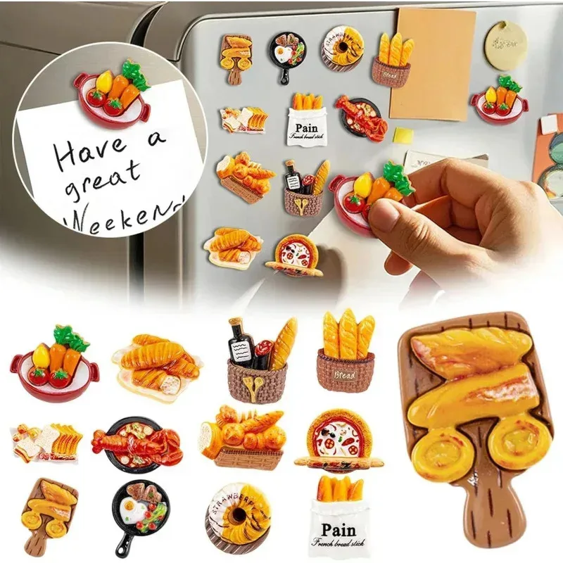 Out of stock  Magnets  Cute 3D Food Magnet for Refrigerator  Strong-adhensive Funny Kitchen Refrigerator StickersOnly pho#R