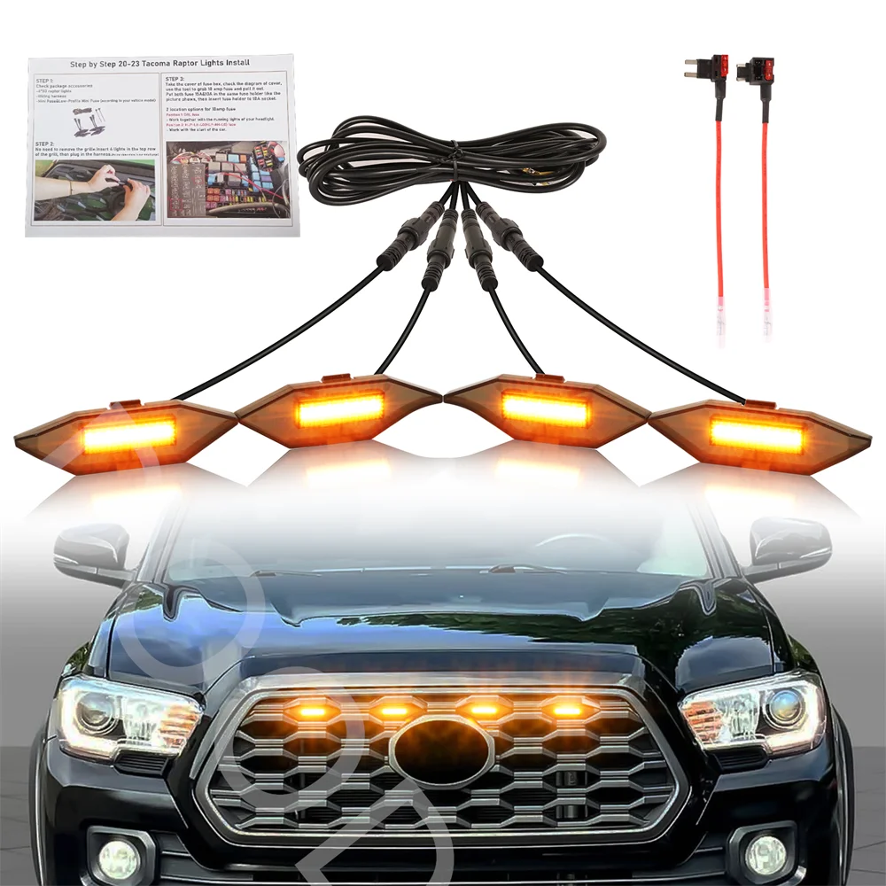 

Front Led grill Grille Lights fit for toyota tacoma trd-pro off road sport tacoma 2021 2022 2023 grills led lights