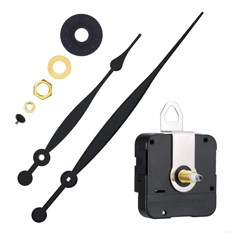 

High Torque Silent DIY Wall Clock Movement Mechanism with 8 Inch Long Hands Repair Tool Replacement Parts B95B