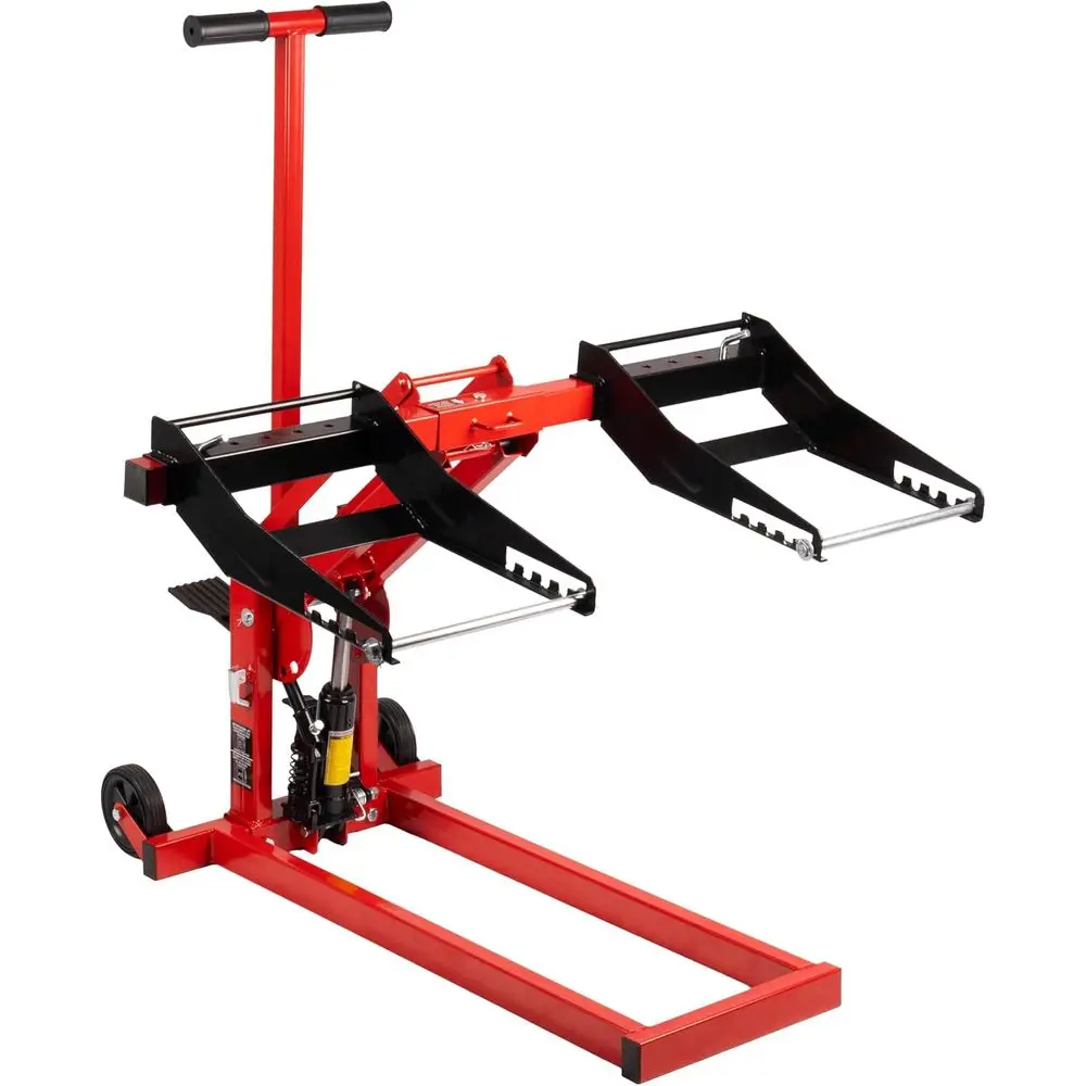 300lb acity, Adjustable Riding Lit Jack Heavy Duty truction with Saety Lock, Non-Slip Wheels&Handle or Tract, Atvs and Zero Turn