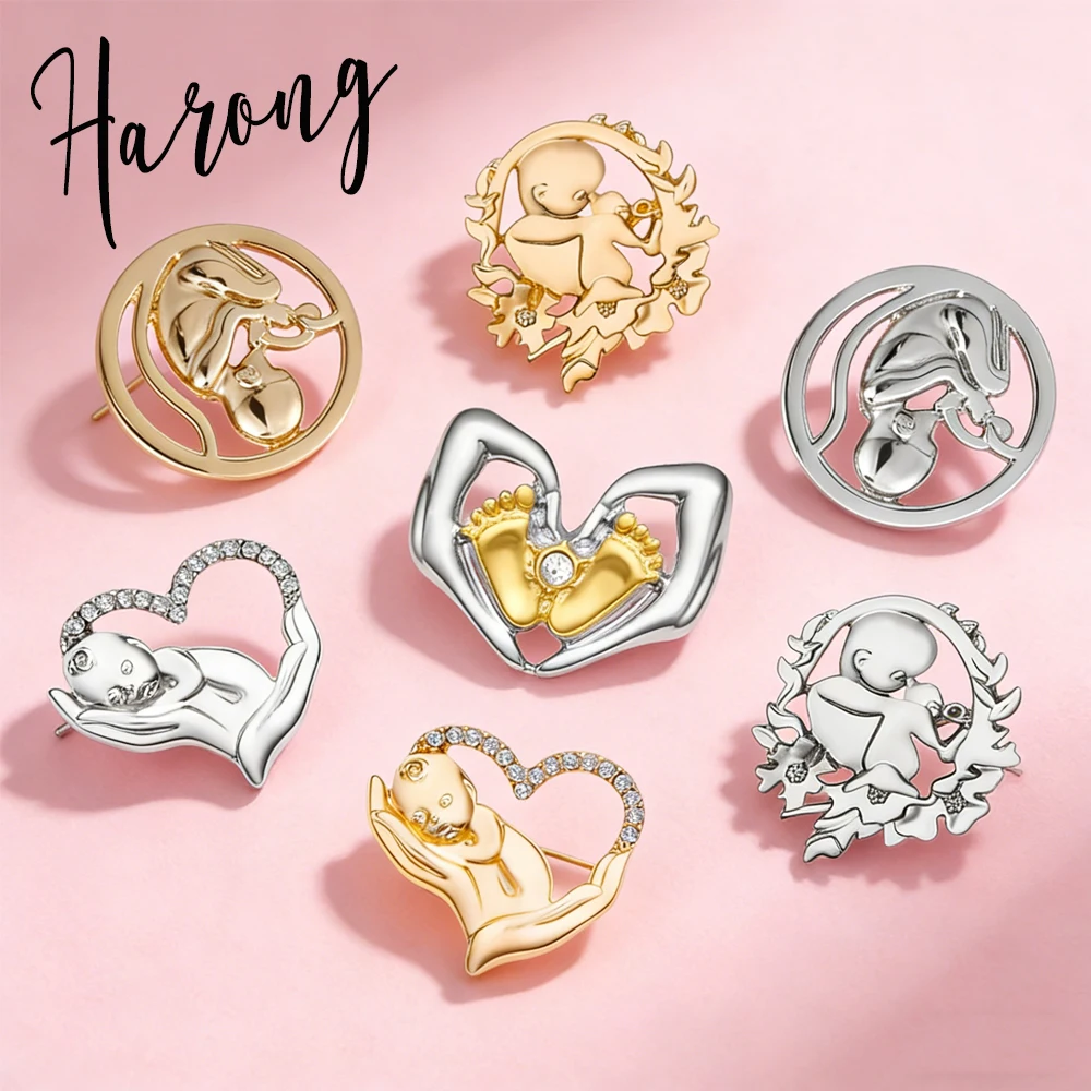 Broche de esmalte fetal para el útero, insignia de desarrollo fetal, productos maternos e infantiles, regalos de joyería para parteras y mujeres embarazadas