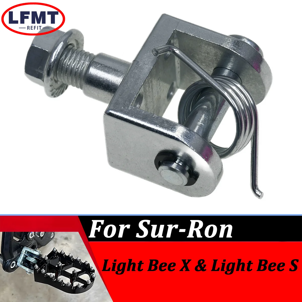 

Motorcycle Foot Pegs Fixing Bracket Rests Pedal For Surron Sur-Ron Light Bee X & S For Segway X160 X260 Mount Support Bracket