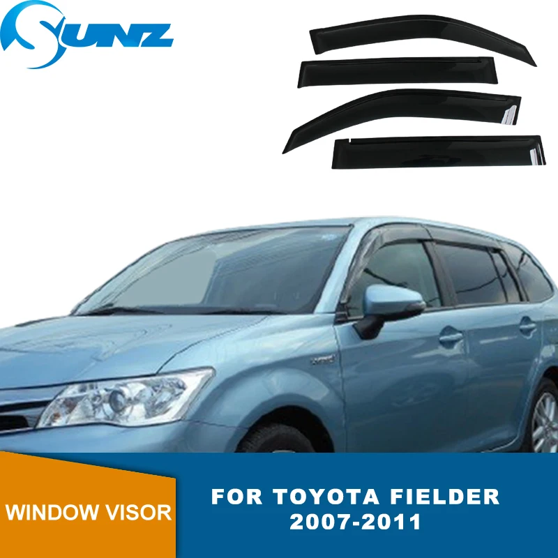 

Side Window Deflector For Toyota Fielder 2007 2008 2009 2010 2011 Acrylic Black Window Shield Sun Rain Deflector SUNZ