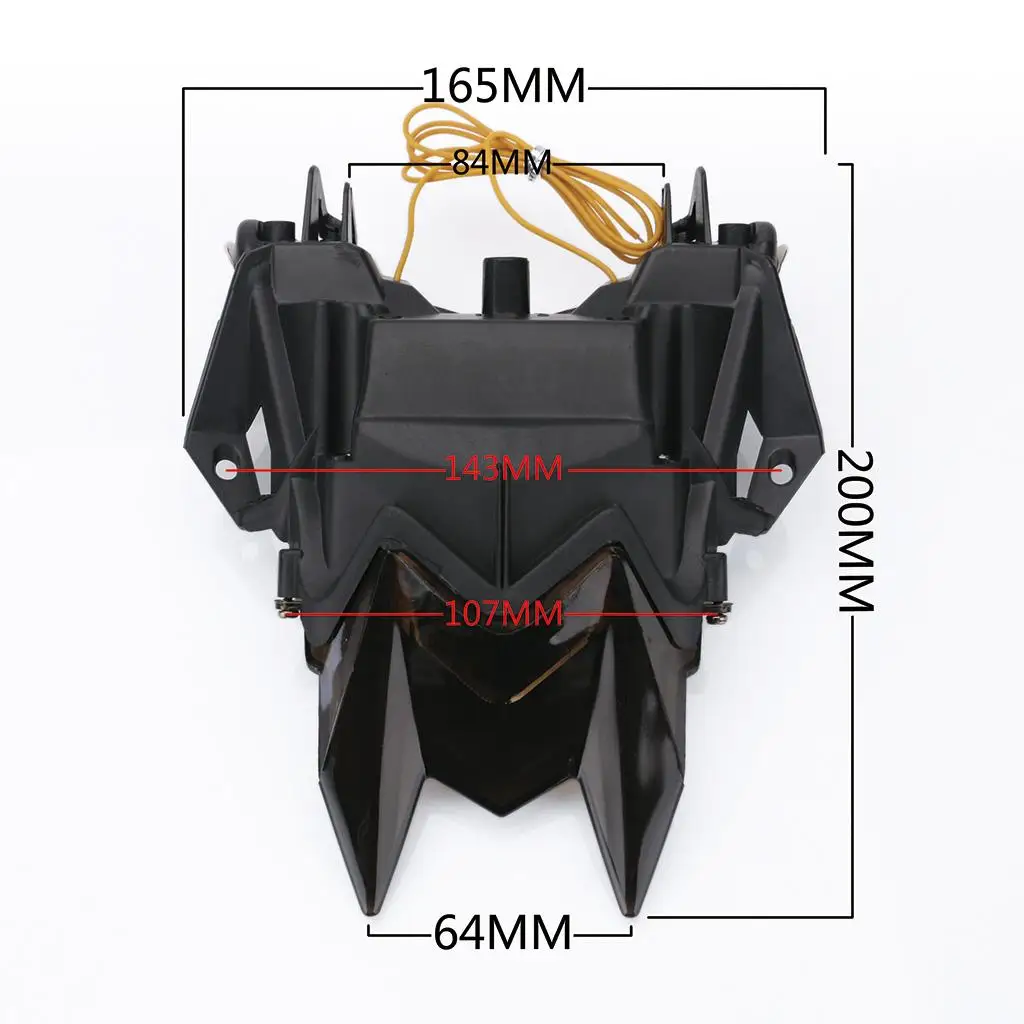 High Performance Motorcycle LED Brake Turn Signal Amber Tail Light Plastic Lighting for HP4 2010-2016 Replacement