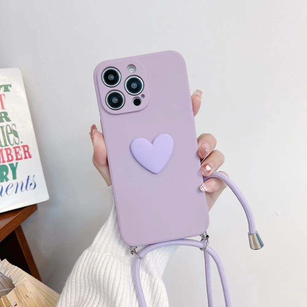 Modische lange Seil-Handyhülle für Xiaomi Redmi 14C 13C 4G 5G 12C 10C 9C A3 A2 A1 12 10A 9 stoßfeste Silikonhülle