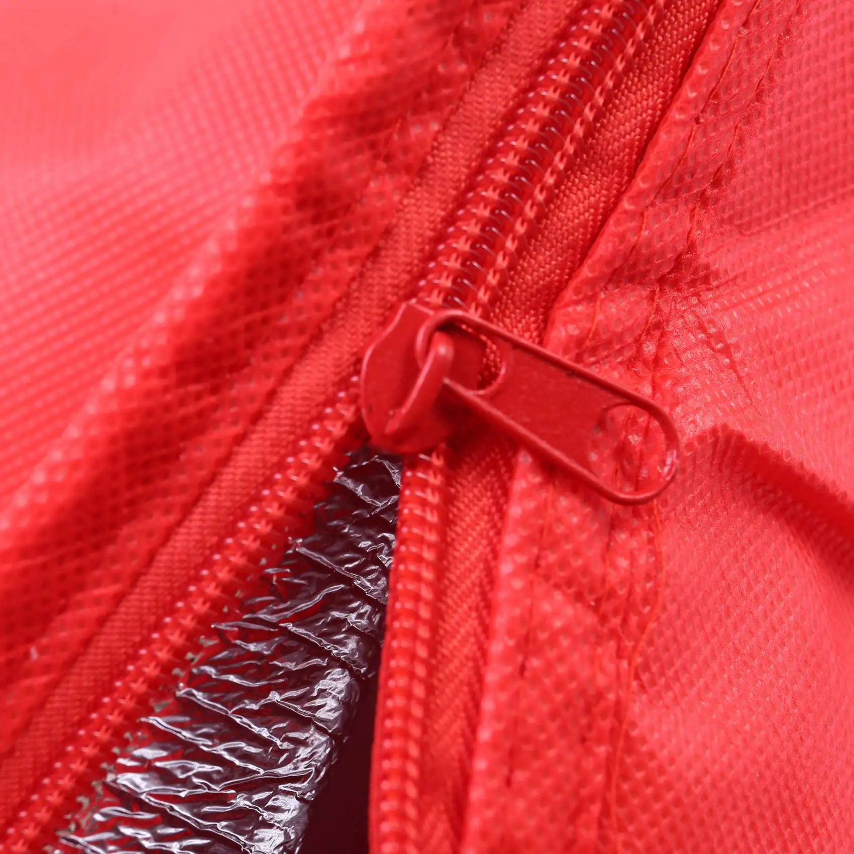 AS60-2X Foldable Large Cooler Bag Food Cake Insulated Bag Foil Thermal Box Waterproof Ice Pack Lunch Box Delivery Bag Red