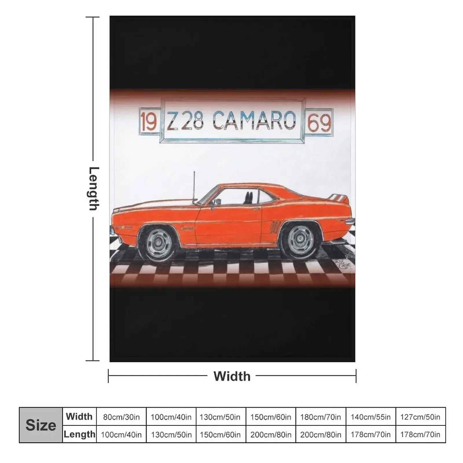 Muscle Cars // 19 Z28 69 Camaro Throw Blanket couch cozy soft plush fuzzy picnic outdoor blanket