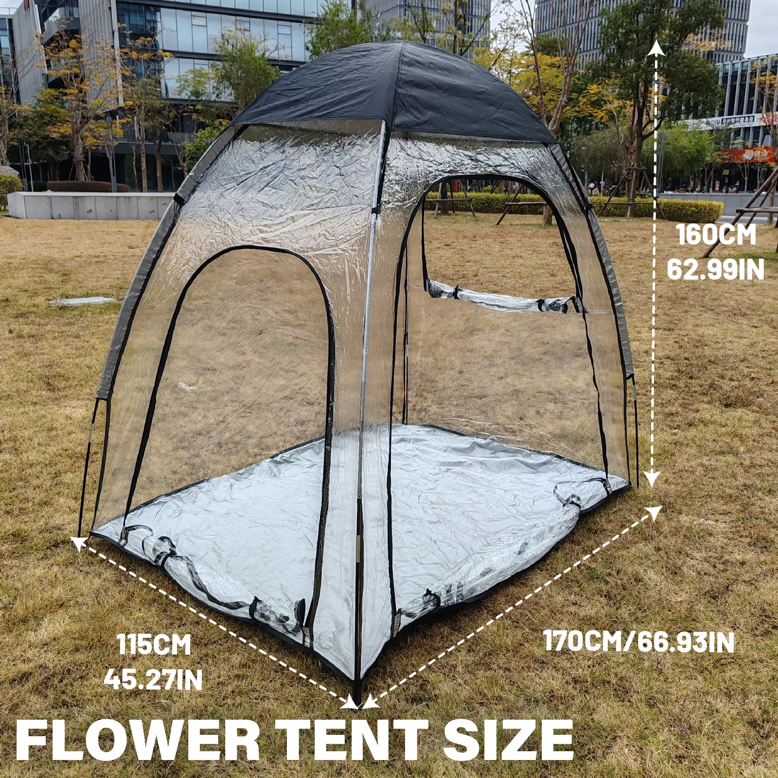 Portable Winter Plant Frost Cover Transparent Outdoor Garden Easy Movable Plant Protection Care Tool for Garden Cultivation