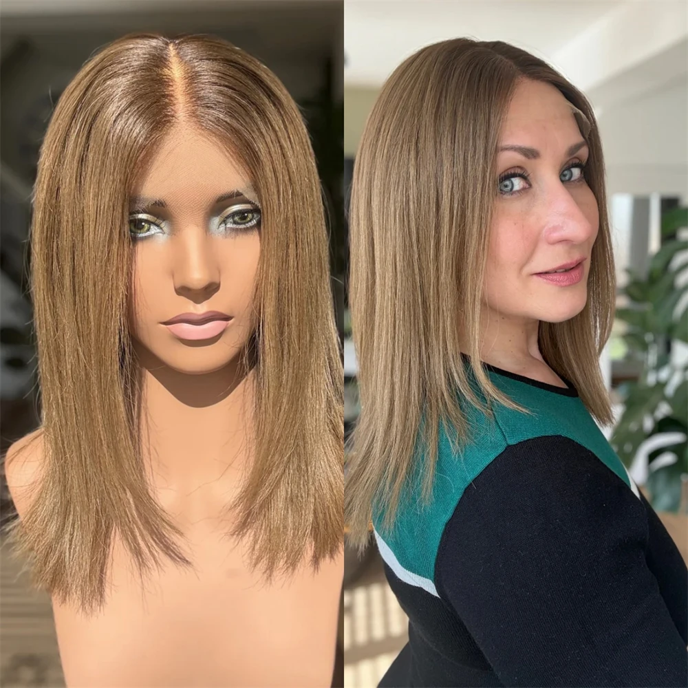 soft-straight-wig-13x4-ombre-caramel-brown-synthetic-hd-lace-front-wig-for-white-black-women-glueless-wig-preplucked-hairline