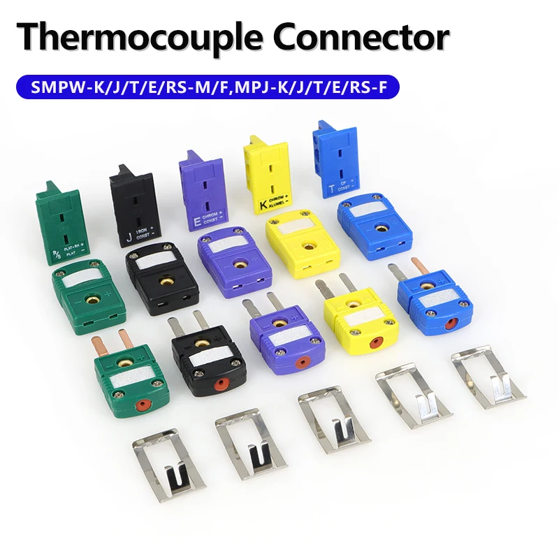 Thermocouple Connector SMPW-K/J/T/E/RS-M/F MPJ-K/J/T/E/RS-F High Temperature Resistant Compensation Wire Plug Socket Panel
