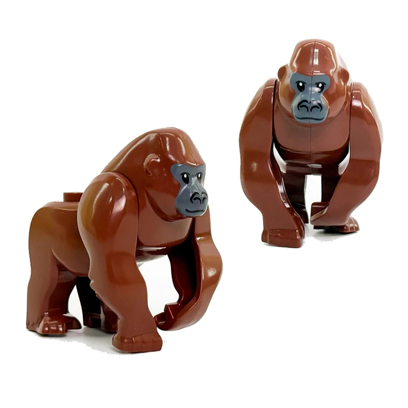 قيمة عظيمة!!! الحيوانات Zootopia الفيل الماموث الغوريلا Orangutan القرود نموذج ألعاب مكعبات البناء أرقام هدية