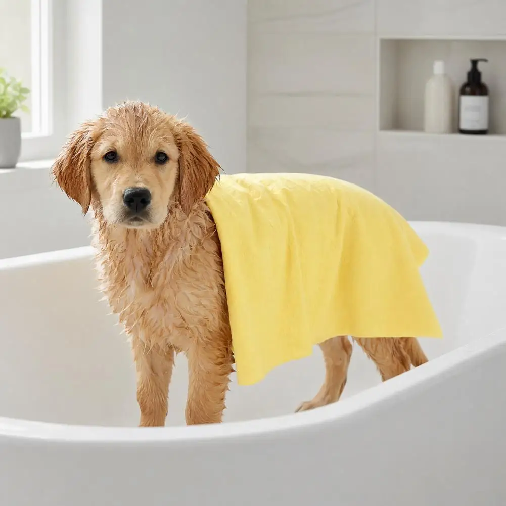 Non-scratch Pet Towel Pet Towel for Drying Pets Highly Absorbent Dog Cat Bath Towel Soft Grooming Shower Drying Pet-friendly
