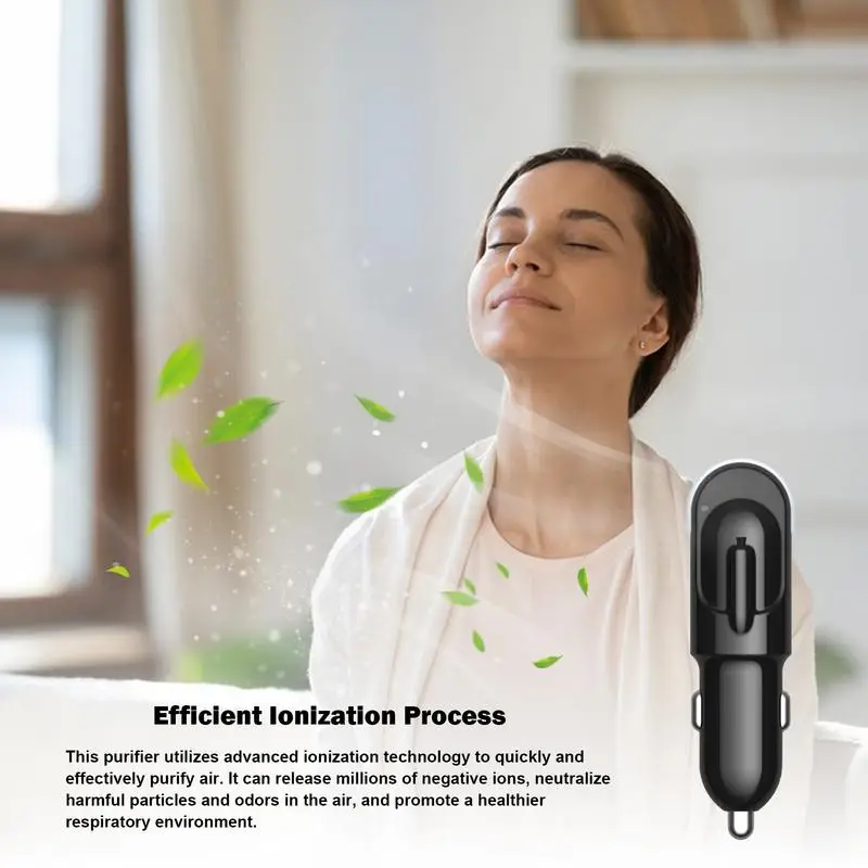 Auto Ionizer Car Air Purifier Portable Ionic Air Freshener Filter Quiet Desktop Air Purifier Auto Car Air Purification Filters view 3