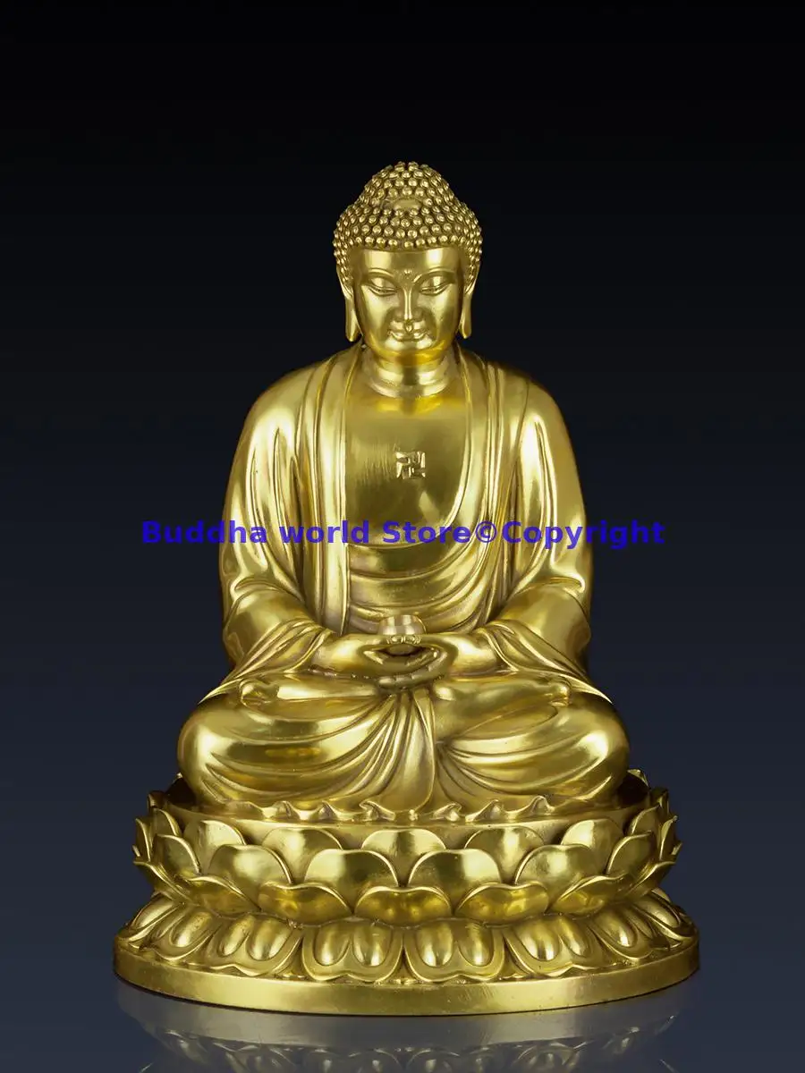 GOOD Quality Shakyamuni Amitabha buddha brass statue Asia Thailand family Protector god bless safety exorcise evil spirit