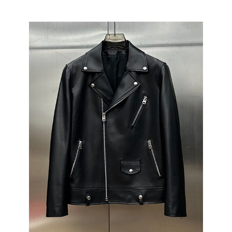 سترة هاي ستريت كورية فضفاضة للرجال بسحاب وطية صدر السترة سترة كاجوال عصرية